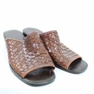 Woven leather slides | 7.5